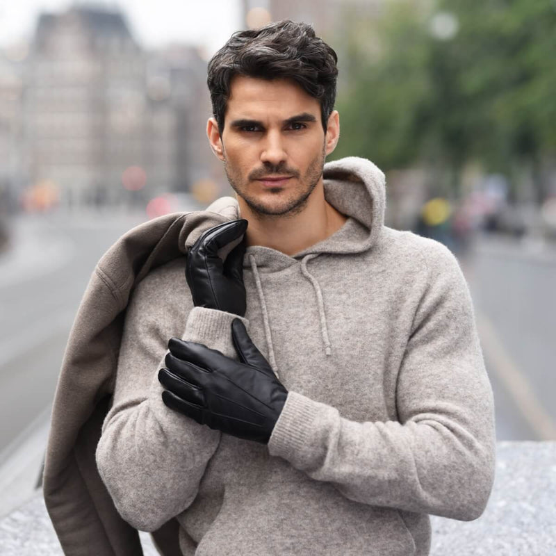 Læderhandsker til mænd sort - Touchscreen - Varmt polstret - Premium læderhandsker - Designet i Amsterdam - Schwartz & von Halen® - 9