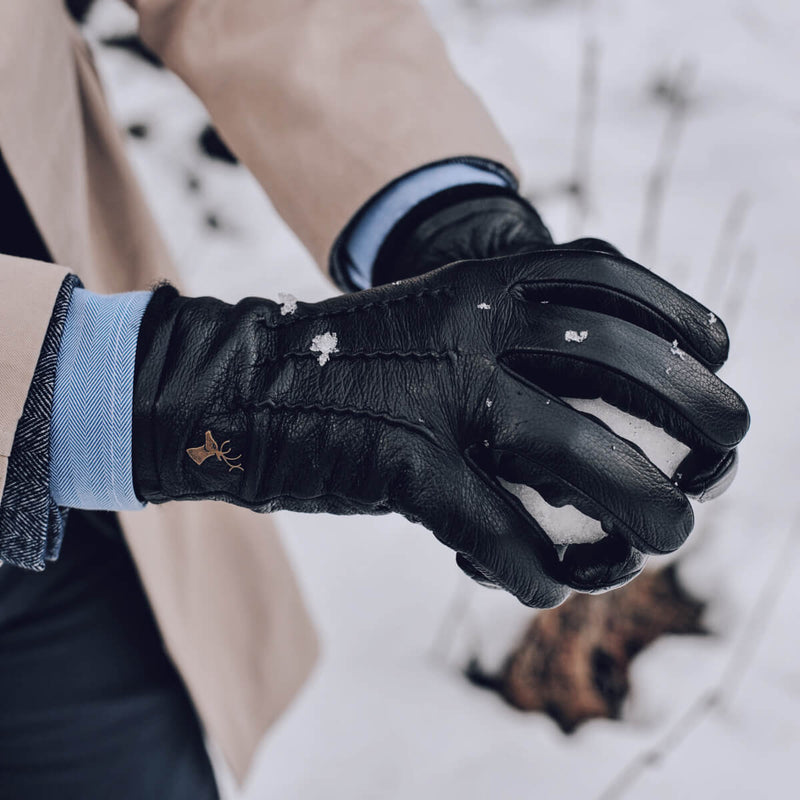 Læderhandsker til mænd - Touchscreen - Uldforing - Premium læderhandsker - Designet i Amsterdam - Schwartz & von Halen® - 5