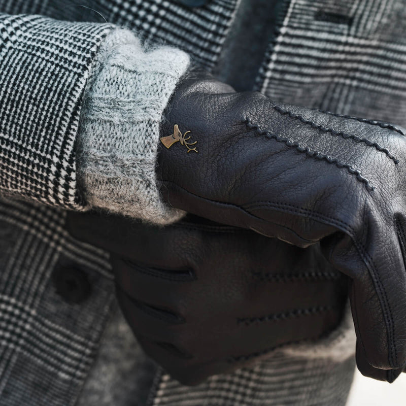 Læderhandsker til mænd sort - Ultrawarm Fleeceforing - Premium læderhandsker - Designet i Amsterdam - Schwartz & von Halen® - 6